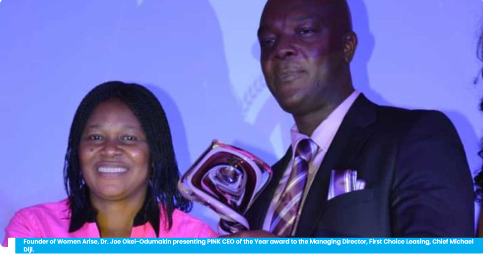 High Chief Michael Diji receiving the PINK CEO of the Year Award